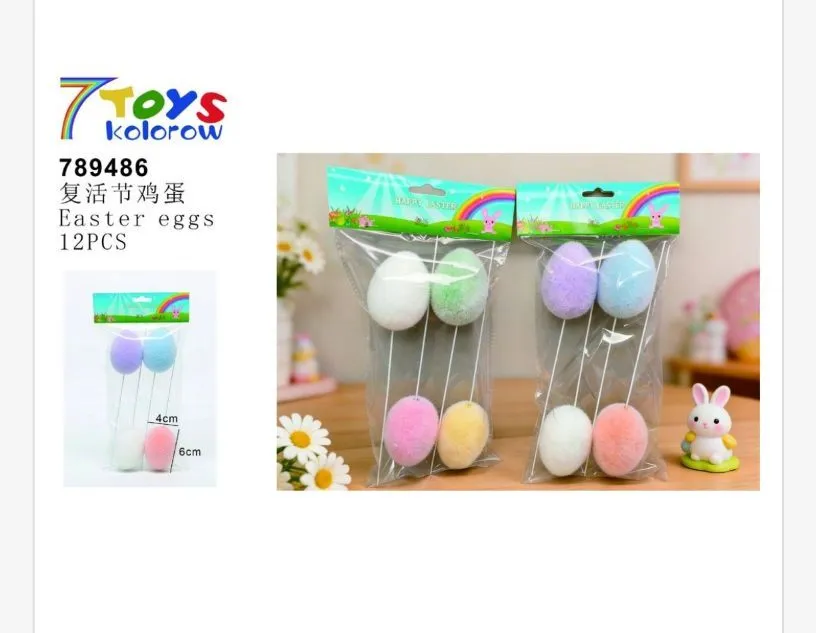 Ozdoby Wielkanocne Easter Eggs 4cm 12 szt