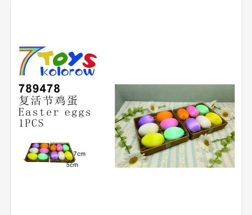 Ozdoby Wielkanocne Jajka 7 Toys Kolorowe 5-7cm