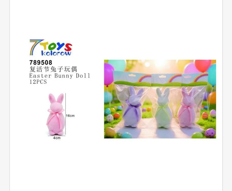 Ozdoby Wielkanocne Easter Bunny Doll 16cm 12szt