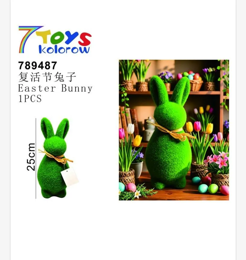 Zielony zajączek wielkanocny 25 cm 7Toys 1 szt.