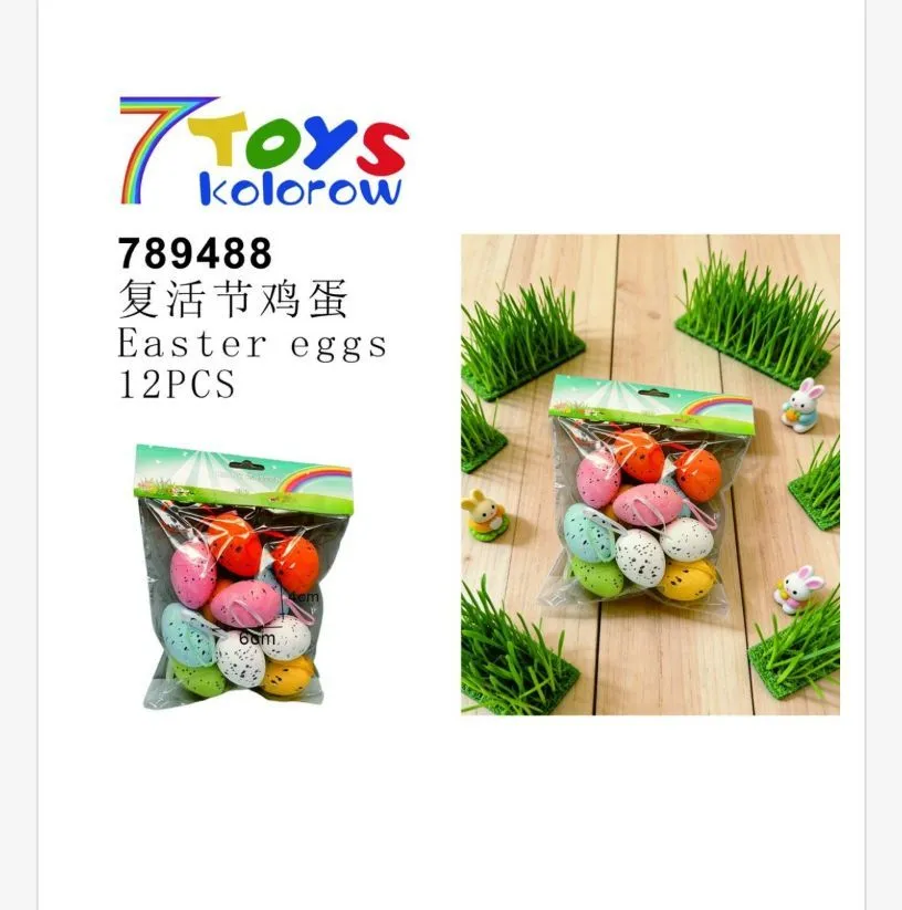 Zestaw 12 kolorowych jajek wielkanocnych 7 Toys 789488