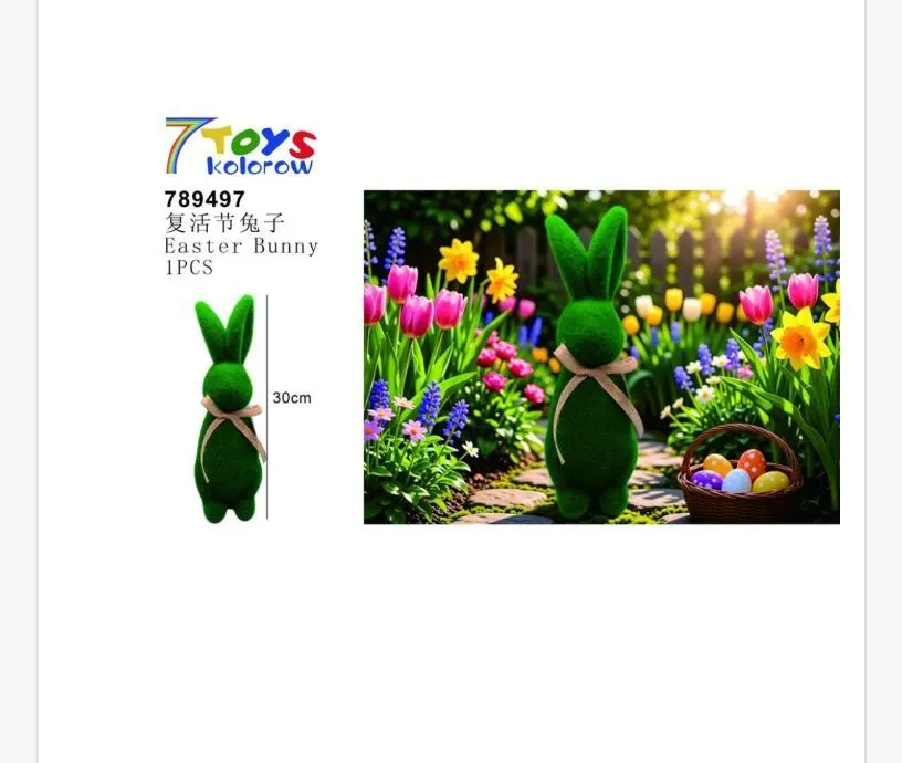 Ozdoby Wielkanocne Easter Bunny Zielony 30cm 6szt