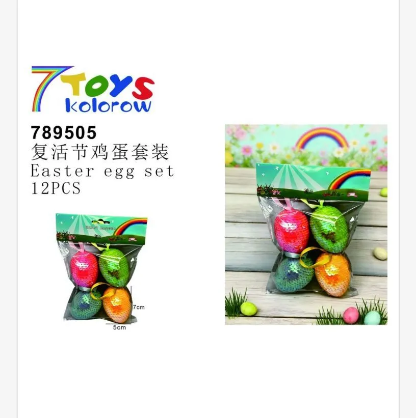 Zestaw kolorowych jaj wielkanocnych 7Toys 12 szt