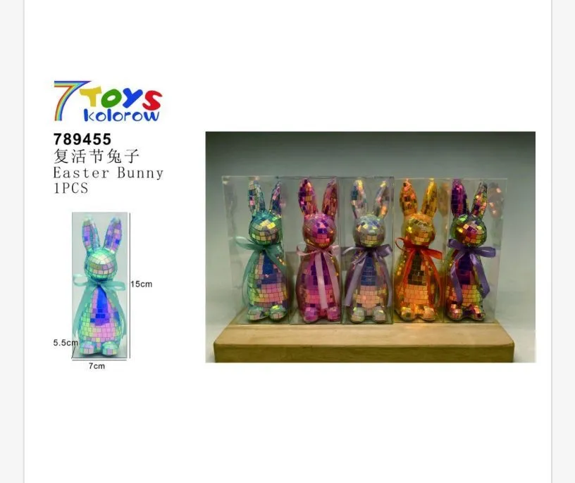 Kolorowe ozdoby wielkanocne Easter Bunny 15 cm, 6 szt