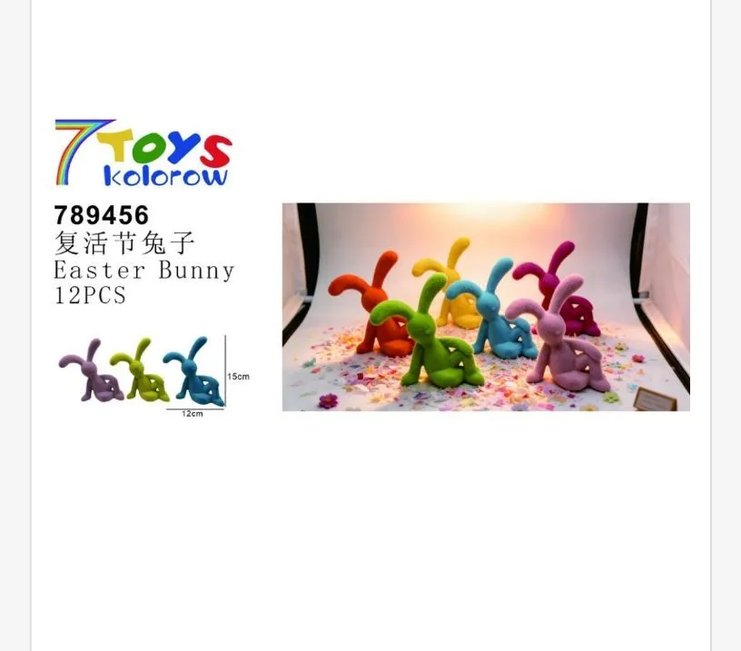 Kolorowe figurki Easter Bunny 12 szt