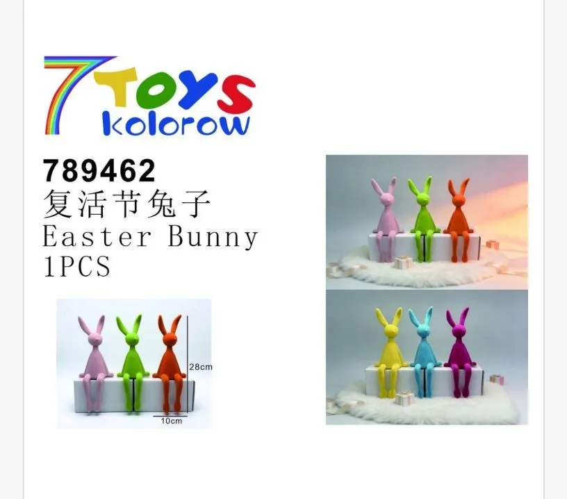 Figurki Wielkanocne Easter Bunny 7 Toys kolorowe 1PCS