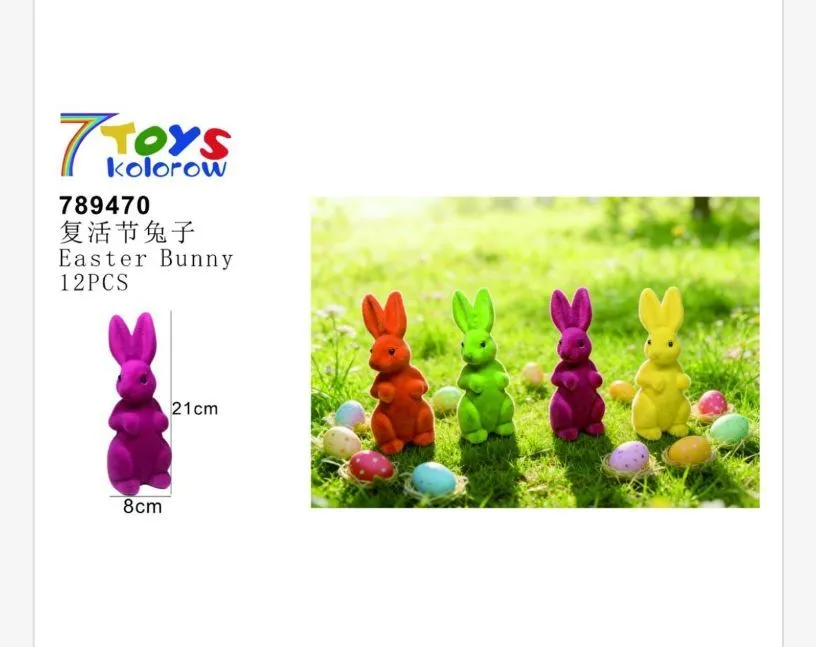 Ozdoby Wielkanocne Easter Bunny 21cm 8cm 12szt
