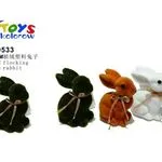 Ozdoby wielkanocne - króliki flokowane 15cm i 20cm