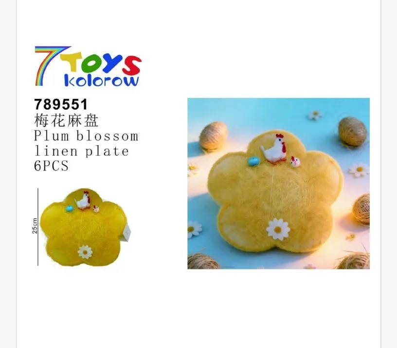 Ozdoby wielkanocne 7Toys kwiat z kurczakiem 6 szt
