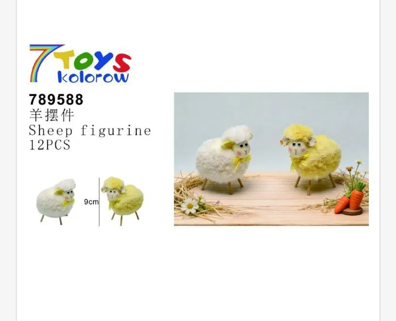 Figurki owiec 7 Toys kolorowych 9cm 12szt