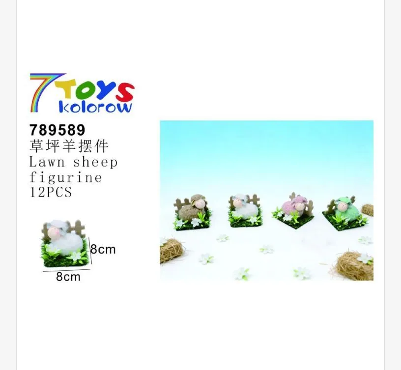 Ozdoby Wielkanocne - Lawn Sheep 8cm, 12 szt