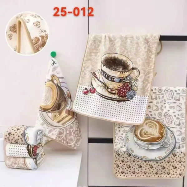 Ścierki z Mikrofibry 40/60 z Wzorem Kawowym