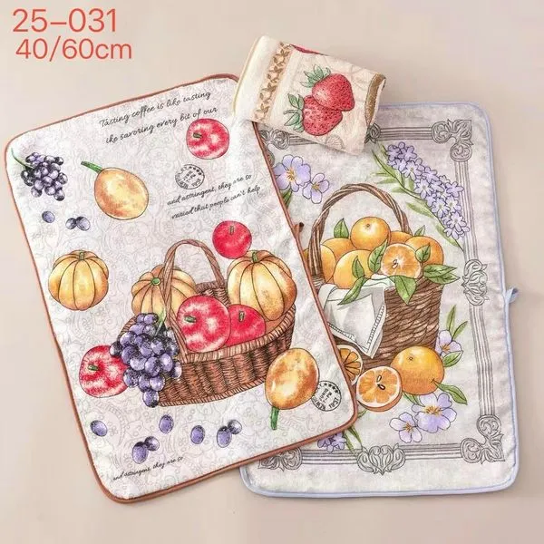 Ścierki z Mikrofibry 40/60 cm z Wzorami Owocowymi