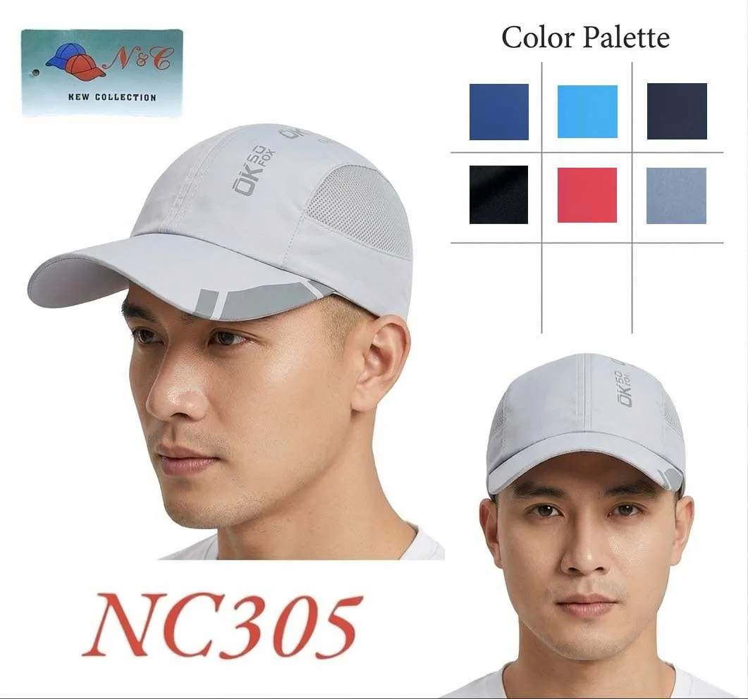 Czapka męska sportowa NC30305 szara z siateczką