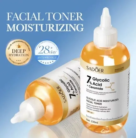 Tonik Sadoer do twarzy nawilżający 230ml 7% Glycolic Acid