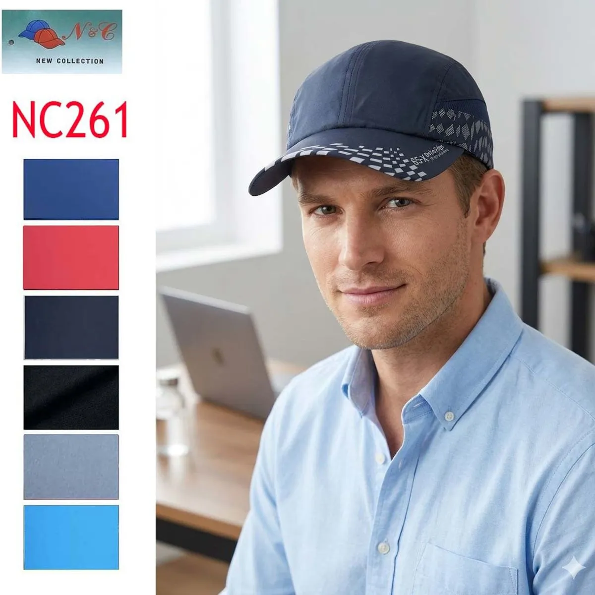 Czapka męska NC261 New Collection granatowa