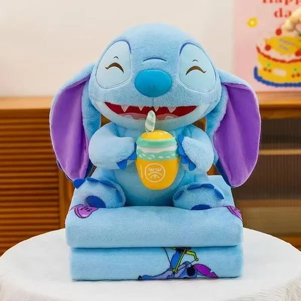 Maskotka Stitch z kocykami niebieski