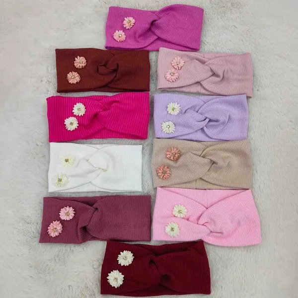 Opaski dla Dzieci z Kwiatkami Knit 10 szt