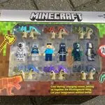 Figurki Minecraft z dinozaurami i postaciami, 12 szt.