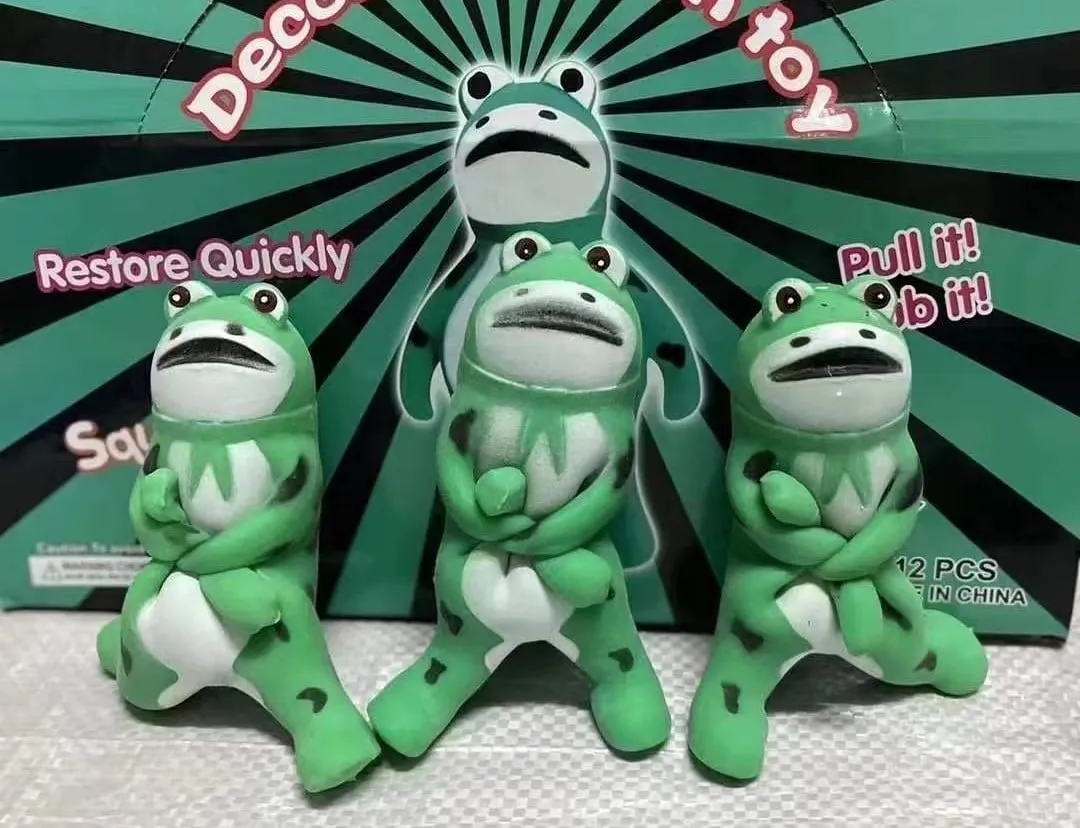 Gniotki Żaby Squeeze Toys Dekompresyjne 12 szt