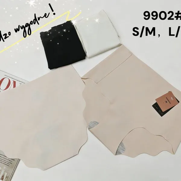 Majtki damskie S/M, L/XL beżowe, czarne, białe 9902#