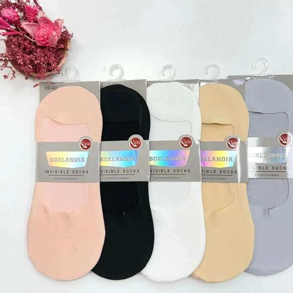 Skarpetki niewidoczne damskie Bolandia 4 pary wielopak