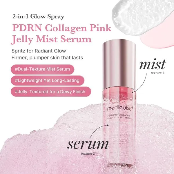 Serum Medicube PDRN Pink Collagen Jelly Mist 2w1