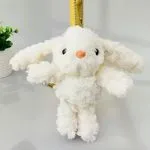 Brelok maskotka królik biały pluszowy