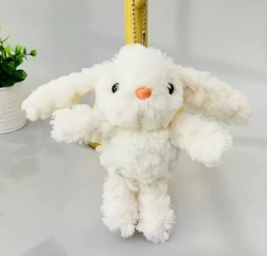 Brelok maskotka królik biały pluszowy