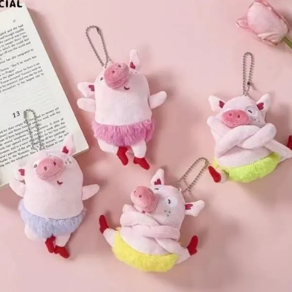 Brelok Maskotka Świnka Różowa z Tutu