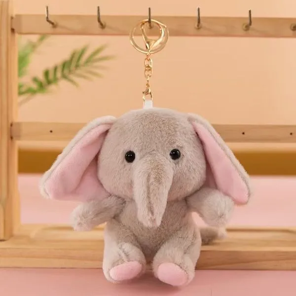 Brelok Maskotka Słoń Szary Pluszowy