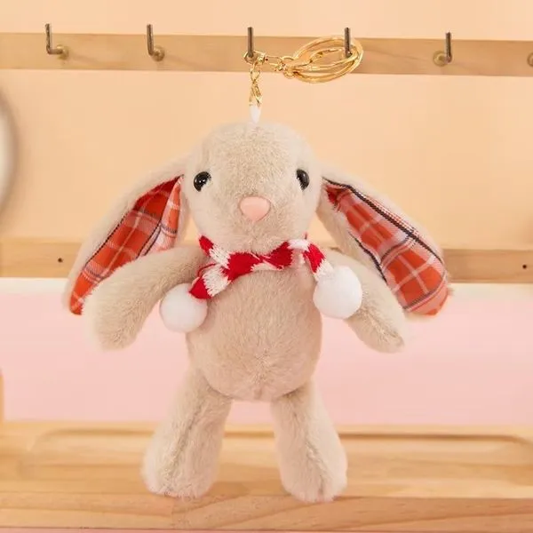 Brelok Maskotka Królik Beżowy z Szalikiem SKU 20426-89