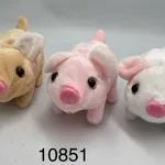 Maskotka Pluszowa na Baterie Świnka, Mix Kolorów