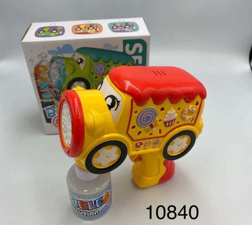 Pistolety Bubble Gun Autobus Słodycze - Maszynka do Baniek 6szt