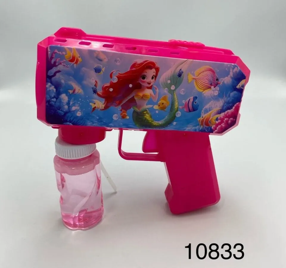 Pistolety Bubble Gun Różowe z Motywem Syrenki