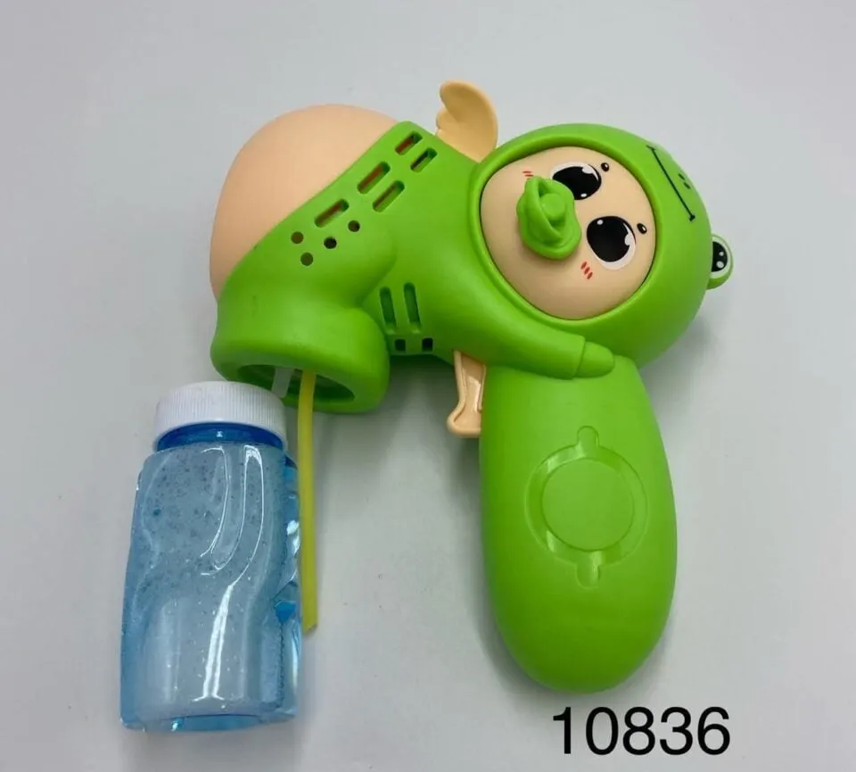 Pistolety Bubble Gun Żaba Automat do Baniek z Płynem 12 szt.
