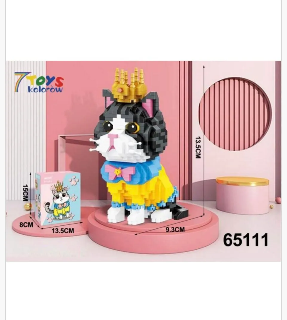Klocki 875PCS Kot w Koronie Figurka 13,5cm 6511