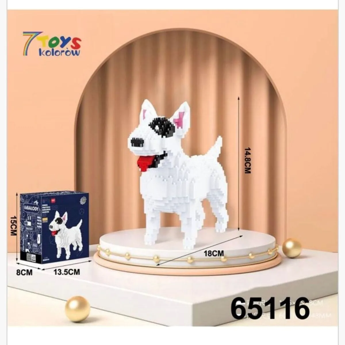 Klocki 797PCS Balody Bull Terrier Pies 18cm 65116