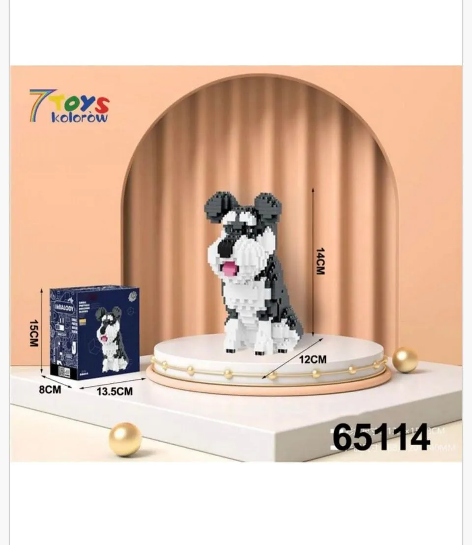 Klocki 934PCS Pies Sznaucer 14cm Balody 65114