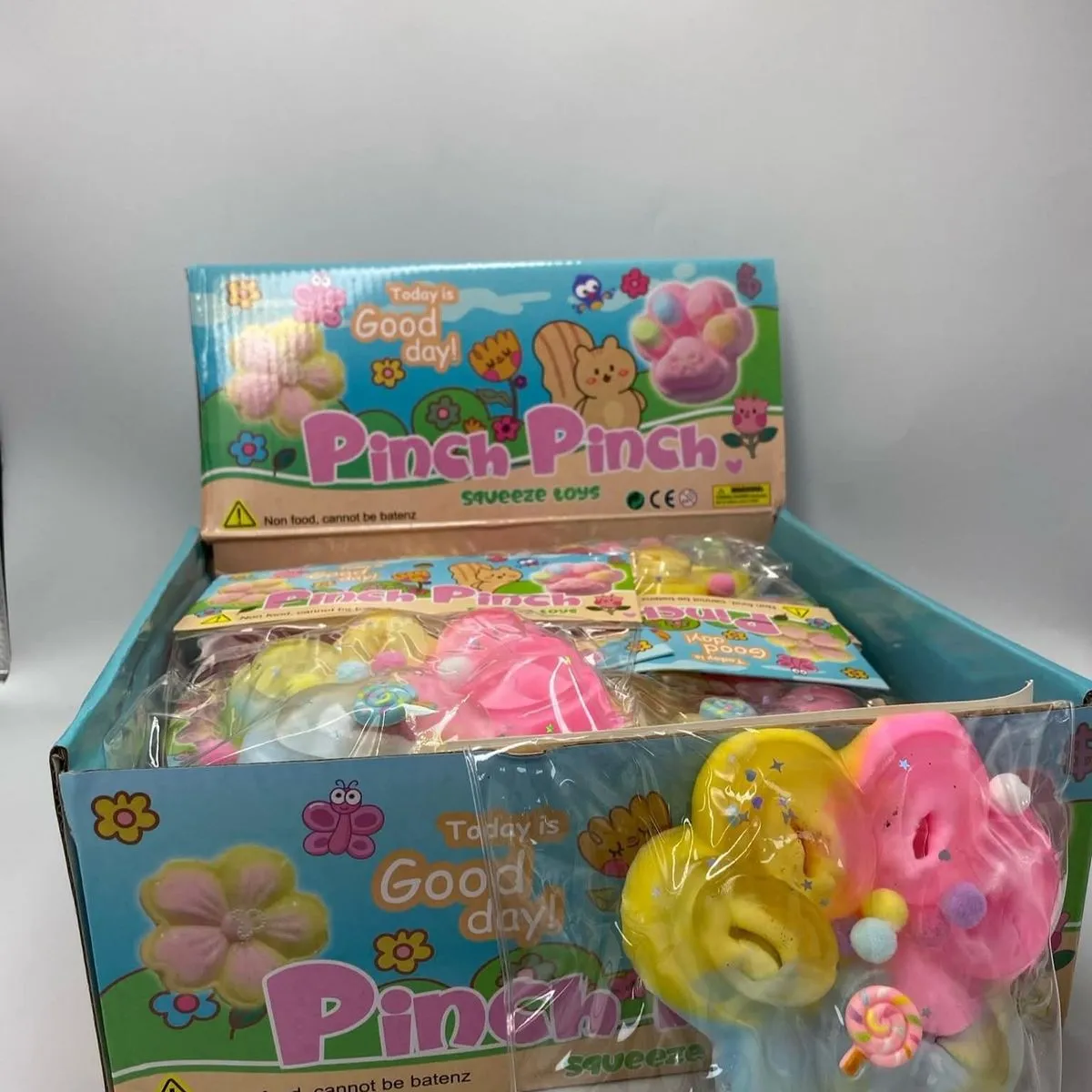 Zabawki Gniotki Łapki Pinch-Pinch Kolorowe, 12 szt.