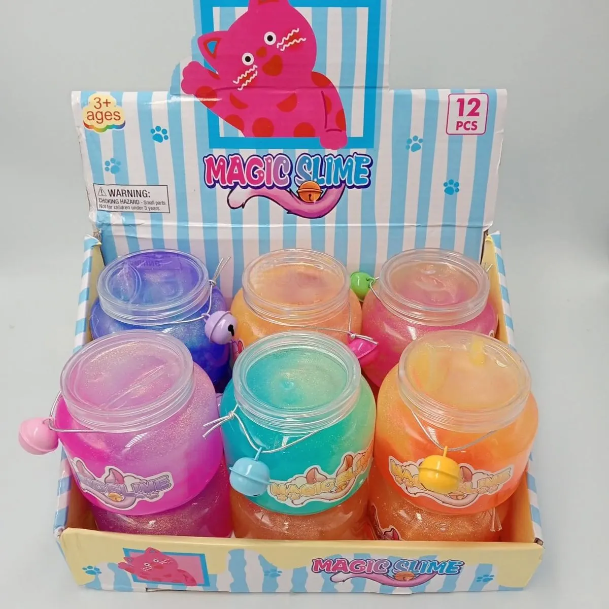 Zabawki Magic Slime z dzwoneczkiem, masa plastyczna 12 szt.