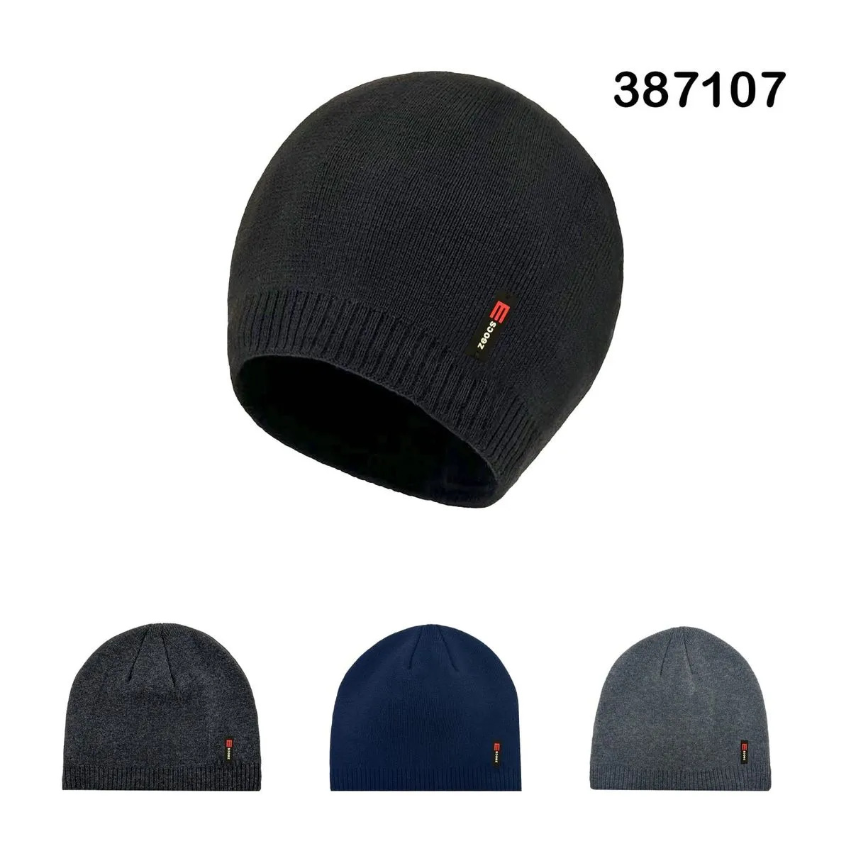 Czapka Zimowa Męska Beanie ZEOCS Mix Kolory 12szt