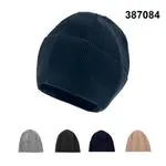 Czapka Zimowa Męska Prążkowana z Wywinięciem Mix Kolorów 12szt
