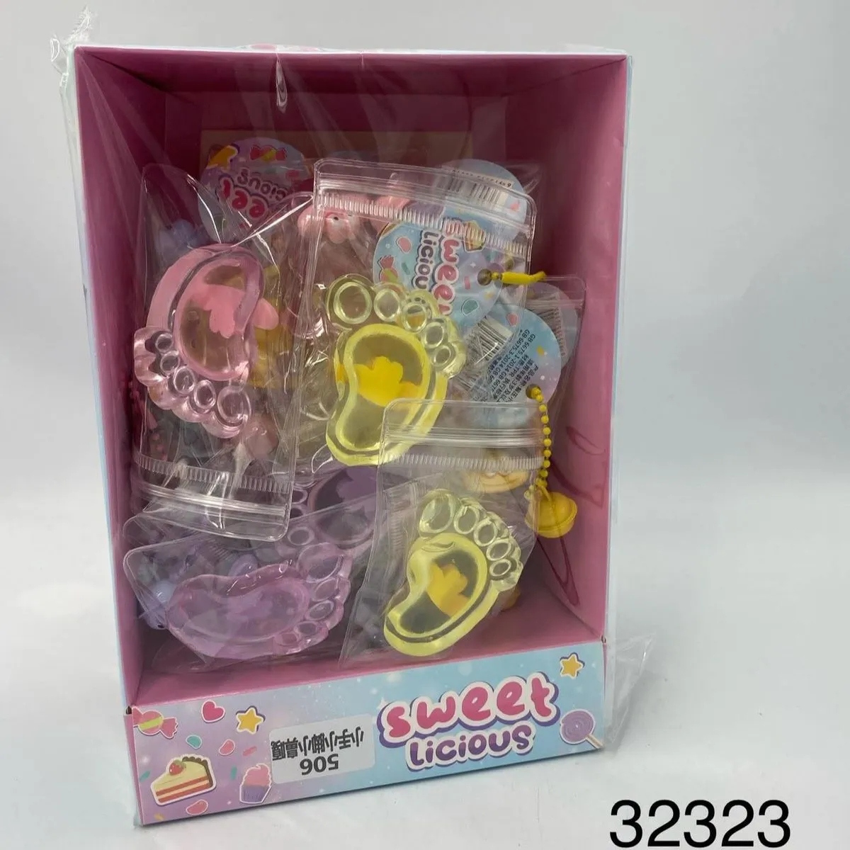 Zabawki Squeeze Sweet Licious Gniotki Stopy 12 szt.