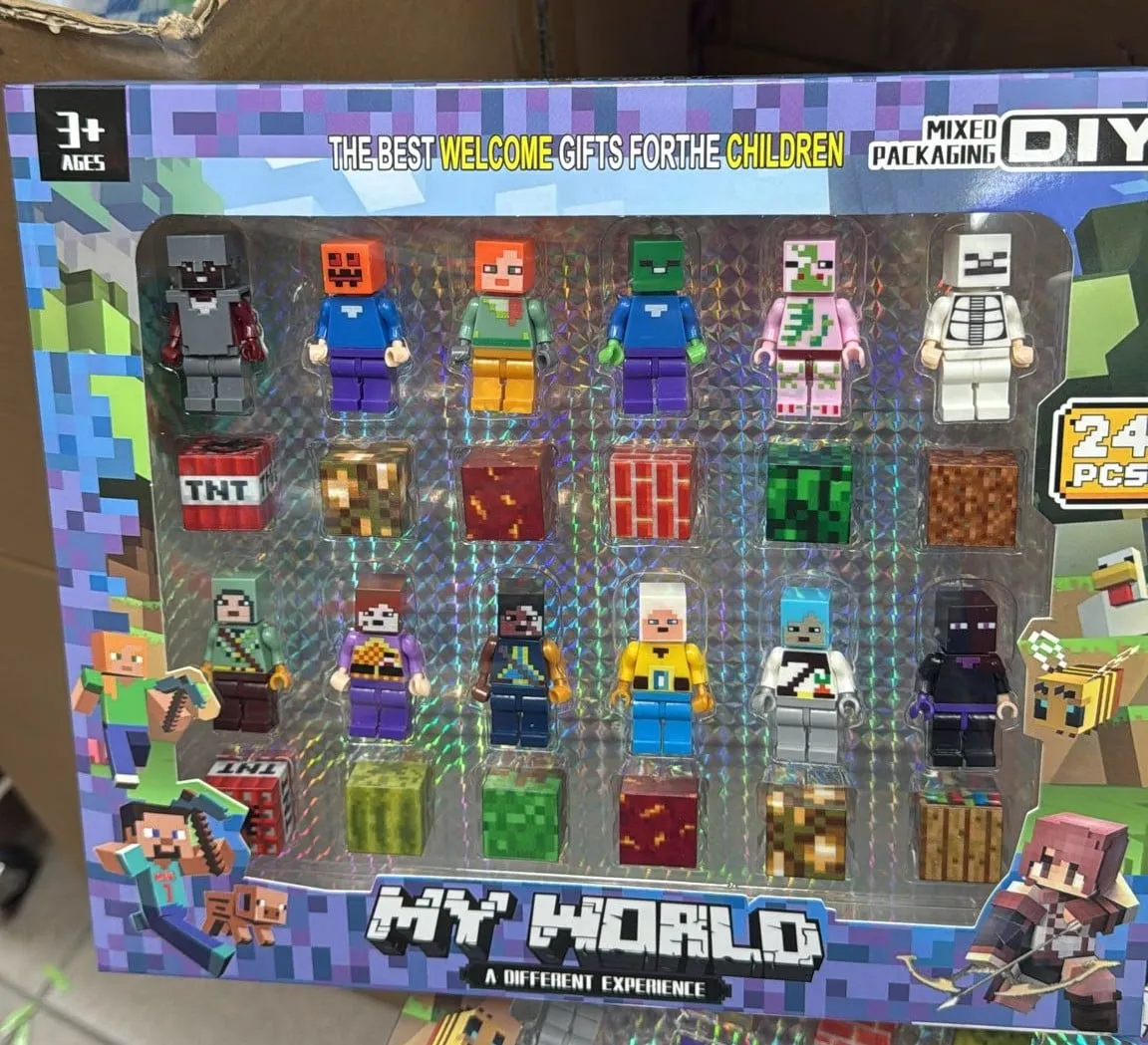 Figurki Minecraft My World 24PCS Zestaw Klocki DIY
