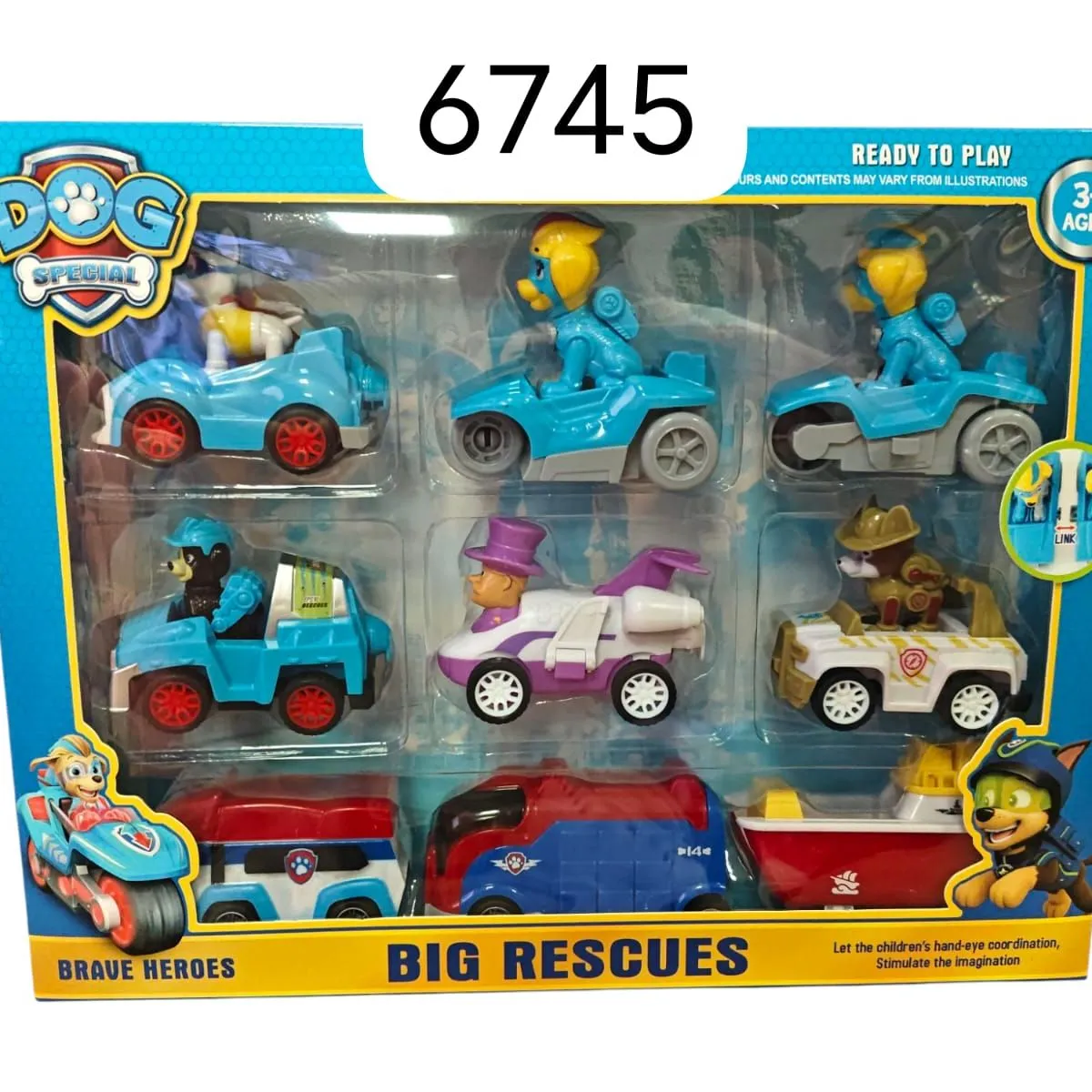 Psi Patrol Brave Heroes Zestaw 6 mini figurek 3+ lat