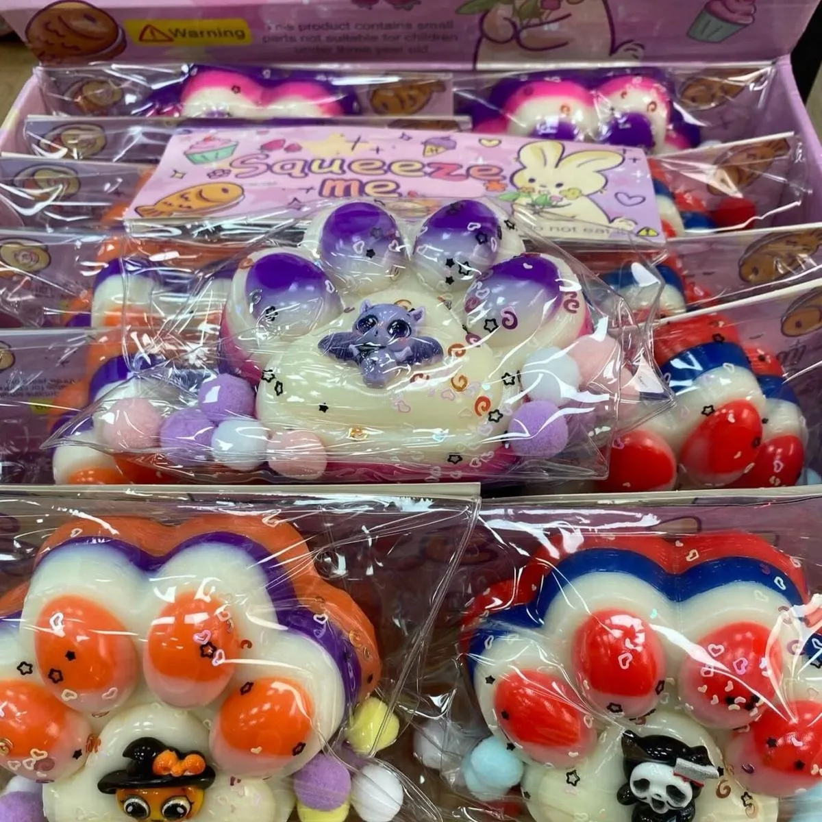 Gniotki Łapki Halloween Squishy Dużo 12 szt