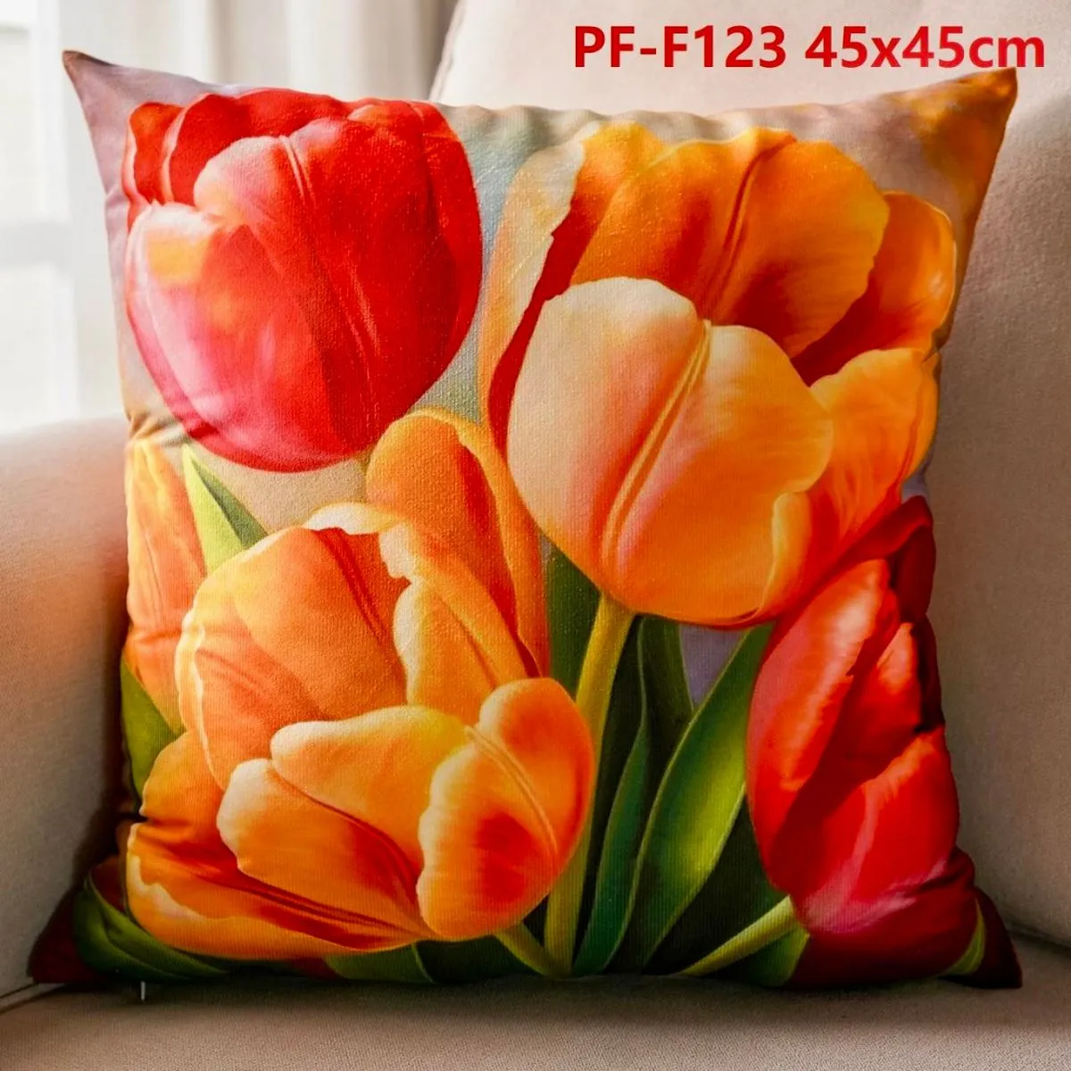 Poszewki na poduszkę 45x45 cm tulipany PF-F123