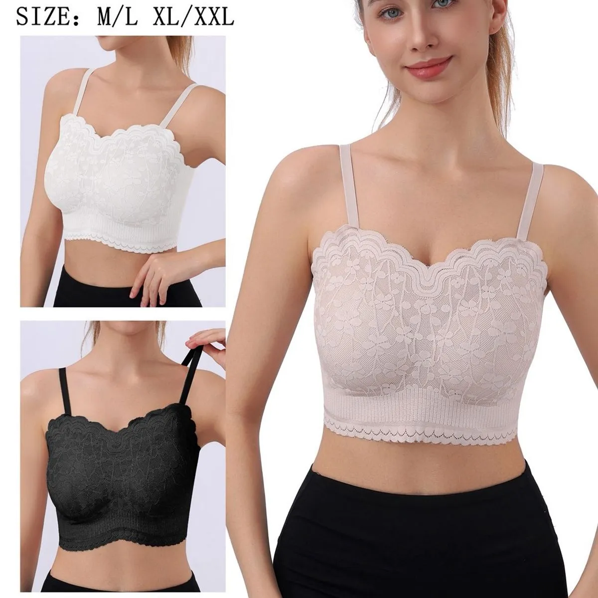 Biustonosz damski Finella koronkowy M/L/XL biały/czarny/beżowy