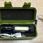 Latarka Zoom LED Ładuje USB w pudełku